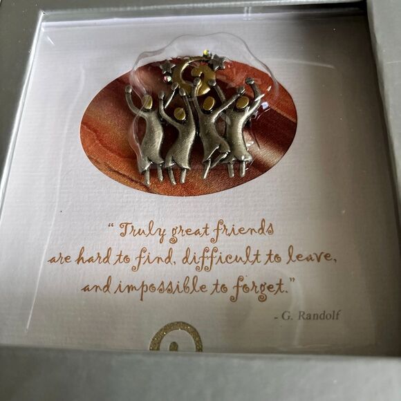 Beautiful Gift Boxed Framed Truly Great Friends G. Randolf Quote & Brooch Pin - Picture 1 of 3